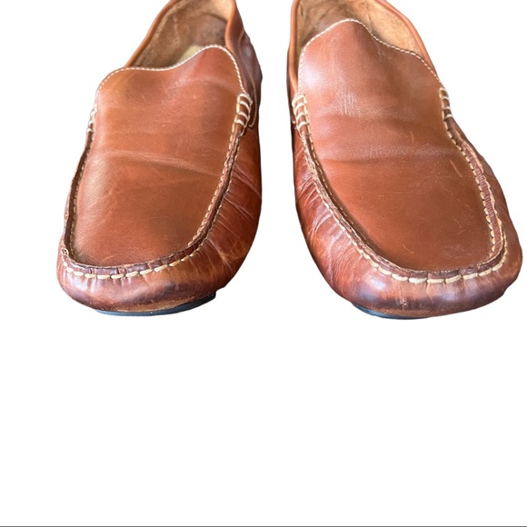 Cole Haan Men Leather Brown Moccasin Driver Slip On Shoe Sz 10 - Picture 10 of 12